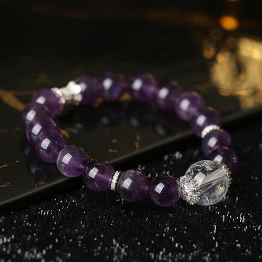 【祈愿吉品】紫水晶路路通手链精致水晶女生手链 商品图2
