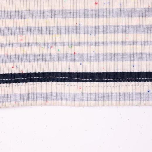 SDSA男装2026新款轻奢复古彩点条纹Polo衫撞色领抽绳下摆休闲短袖 商品图2