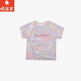 棉果果夏季新品女童针织凉感速干运动T恤M222140426302