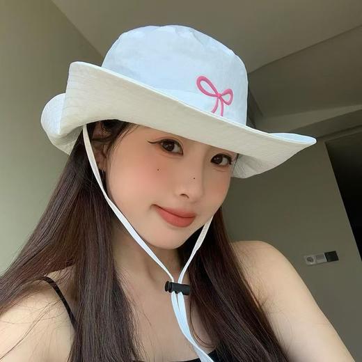 【可爱出片！耐造】可爱少女糖果蝴蝶结渔夫帽夏季轻薄防水速干登山帽出游遮阳防晒帽。xb 商品图3