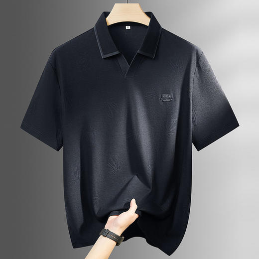 【DPF】大依优型大码男装夏季小V领短袖POLO衫商务休闲透气上衣棉质T恤 商品图2