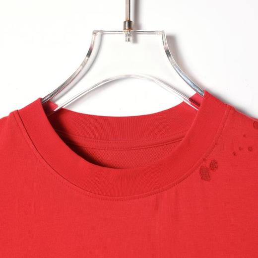 SDSA男装2026新款轻奢美式高级感磨破印花字母圆领短袖T恤百搭 商品图2