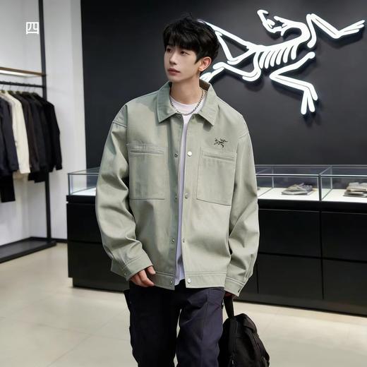 F040751日常户外运动轻量化防风防水软壳夹克polo领外套 商品图7