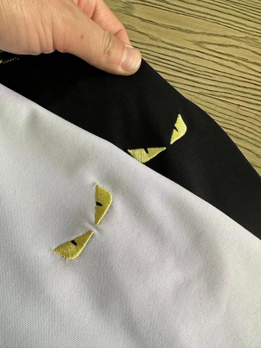 F040719夏季新款小怪兽三粒扣胸前刺绣双重水洗珠地棉网眼翻领POLO衫短袖 商品图8