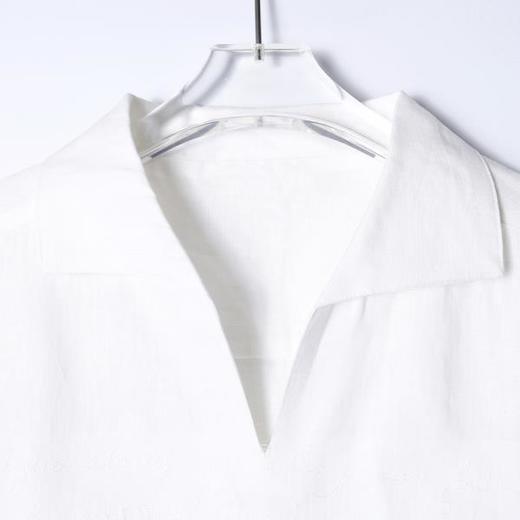 SDSA男装2026新款高贵轻奢简约刺绣字母小V翻领短袖T恤百搭上衣 商品图1