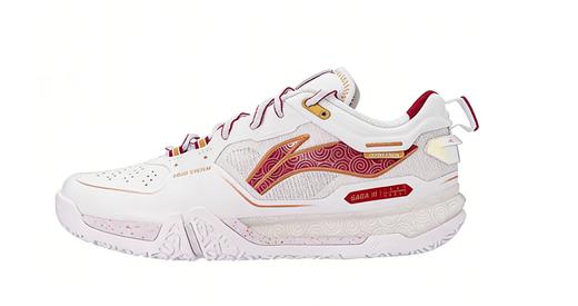 李宁 男款 羽毛球鞋 马年贴地飞行III PRO 标准白/赭石红 AYAV001 商品图0