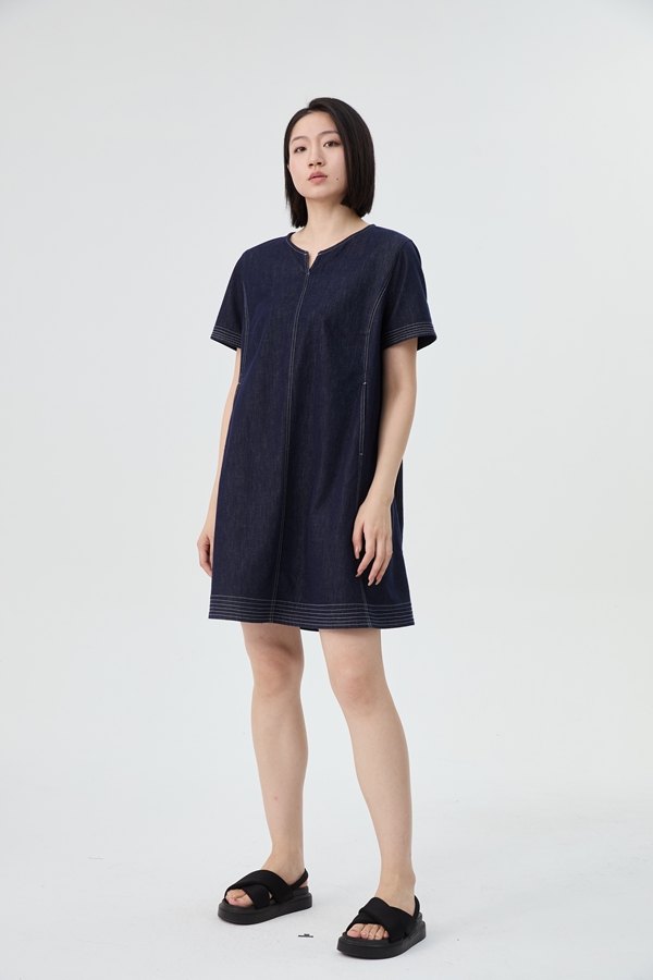 水淼2026春夏显瘦气质女人休闲收腰风牛仔裙2601