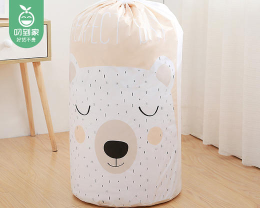 【预售-4月13日配送】德本束口加厚棉被收纳袋/2个（可爱熊+仙人掌，约82*43cm） 商品图1