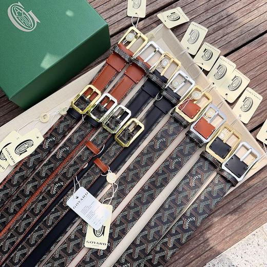 戈雅 3.0CM/2.0CM新款精品纯铜扣腰带 商品图0
