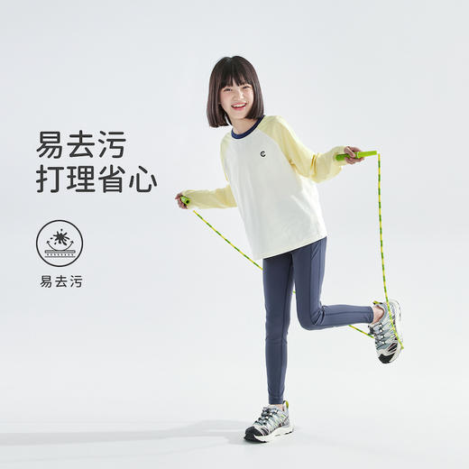 黄拼白、粉拼白预售4.21发 蓝拼白预售5.5发 cicochild2026年春季新款女童多巴胺速干T恤7A抗菌UPF50+防晒上衣 商品图4
