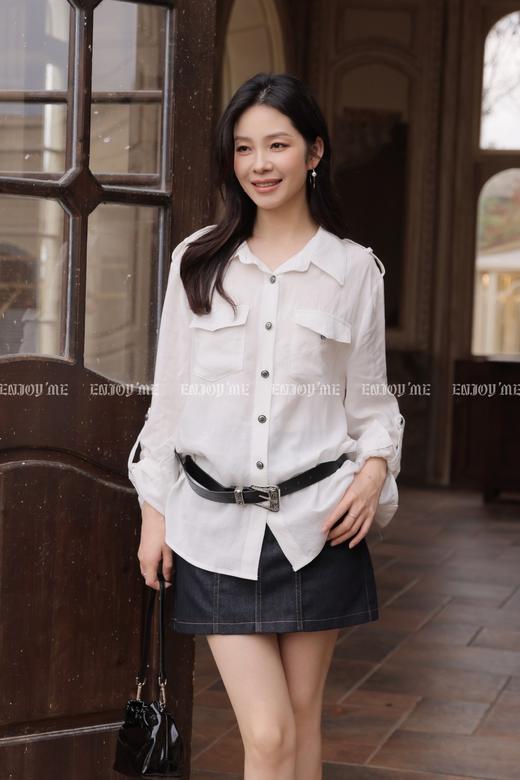 【门店同款】ENJOY夏季工装风腰带衬衫 170794093 商品图0