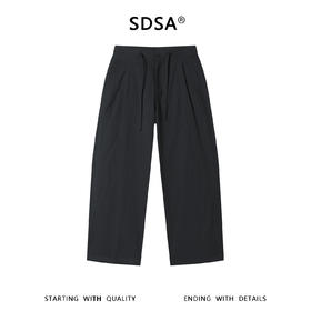SDSA男装2026新款高贵轻奢韩系休闲纯色褶皱抽绳休闲裤百搭时尚