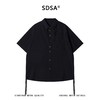 SDSA男装2026新款高贵轻奢下摆抽绳暗纹短袖衬衫宽松翻领休闲上衣 商品缩略图0