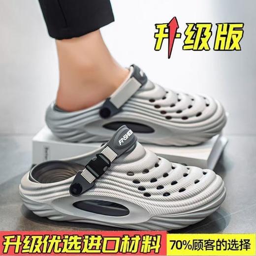 【踩屎感厚底❗缓震减压】夏季新款潮流软顶休闲男士凉拖鞋百搭时尚两穿包头鞋。ri 商品图0