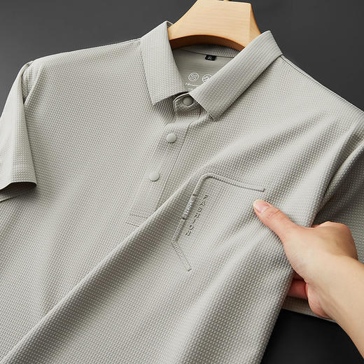 【DPF】大依优型大码男装夏季翻领冰丝polo衫短袖商务休闲凉爽透气上衣 商品图3