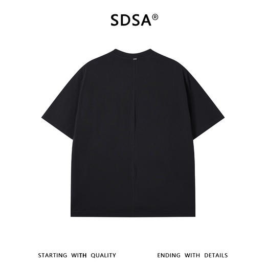 SDSA男装2026新款高贵轻奢韩系极简风纯色圆领短袖T恤百搭宽松潮 商品图1