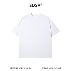 SDSA男装2026新款高贵轻奢韩系极简风纯色圆领短袖T恤百搭宽松潮