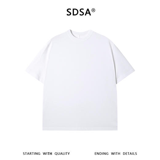 SDSA男装2026新款高贵轻奢韩系极简风纯色圆领短袖T恤百搭宽松潮 商品图0
