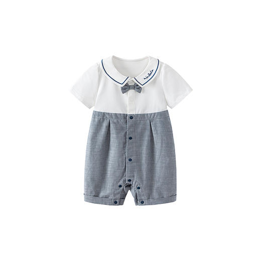 迷你巴拉巴拉婴儿连体衣夏季柔软亲肤哈衣爬服精致绅士风格26新款 商品图4