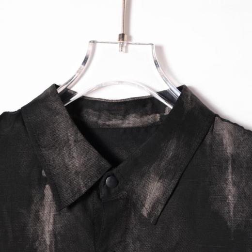 SDSA男装2026新款高贵轻奢美式复古扎染渐变印花短袖衬衫百搭时尚 商品图1