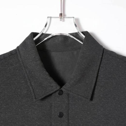 SDSA男装2026新款高贵轻奢老钱风商务肌理感纽扣翻领短袖T恤百搭 商品图1