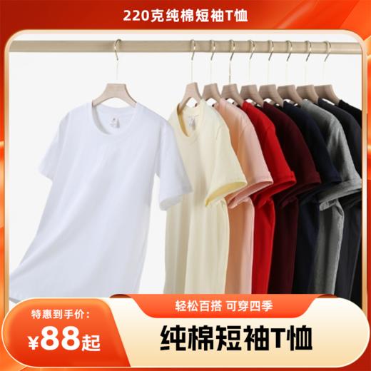 【拍3件到手88元】220克纯棉短袖T恤 轻松百搭 可穿四季 商品图0