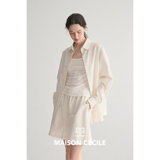 MC 两色亚麻棉松弛感慵懒通勤不费力廓形衬衫/短裤MAISON CECILE 商品图1