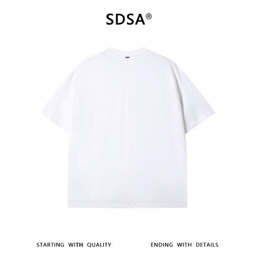 SDSA男装2026新款高贵轻奢韩系极简风纯色圆领短袖T恤百搭宽松潮 商品图1