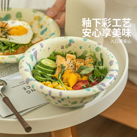 摩登主妇泼墨酸奶碗高颜值餐具水果燕麦甜品碗brunch轻食碗沙拉碗 商品图2