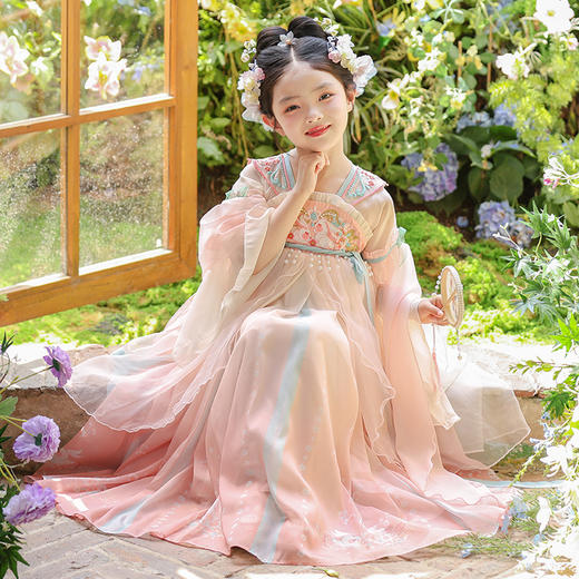 【团购】【锦兔谣】苏城纪女童襦裙汉服HC012长袖 商品图11