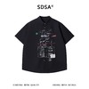 SDSA男装2026新款高贵轻奢美式复古撞色印花字母短袖衬衫百搭时尚 商品缩略图0