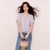 奢姿大码女装2026夏季钉珠花边减龄针织衫胖妹妹镂空圆领时尚上衣9962260089 商品缩略图4