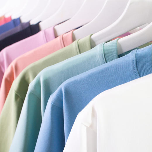 夏季新款T恤190G 冰丝50支双纱短袖男T恤夏季薄款清凉透气T恤半袖女 商品图2