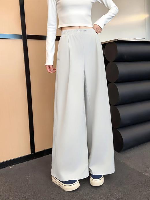 F040706春季新款健身运动休闲简约百搭宽松女士梭织阔腿裤长裤 商品图8