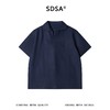 SDSA男装2026新款高贵轻奢简约刺绣字母小V翻领短袖T恤百搭上衣 商品缩略图0