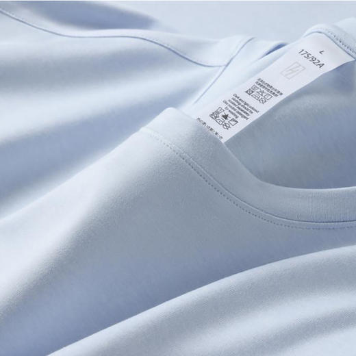 触感棉 云柔软糯速干棉感男女同款圆领短袖T恤   HLS-HK86003# 商品图6