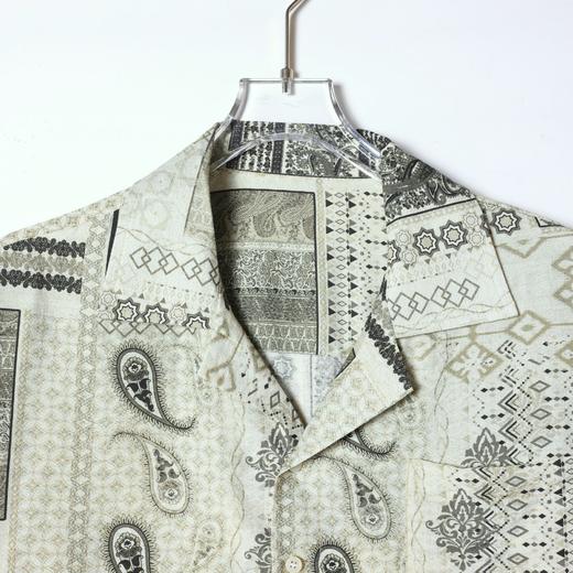 SDSA男装2026新款高贵轻奢潮牌复古腰果花卉翻领短袖衬衫百搭时尚 商品图1