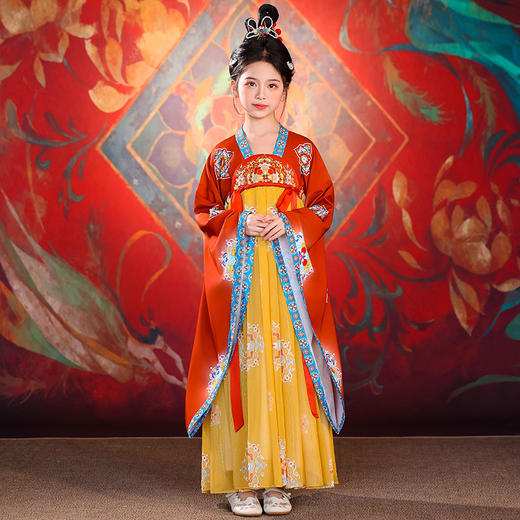 【团购】【花舞影】苏城纪敦煌系列女童襦裙汉服SL3342 商品图4