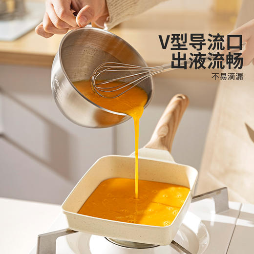摩登主妇料理碗304不锈钢带把手量杯沙拉碗备菜烘焙带刻度打蛋碗 商品图3