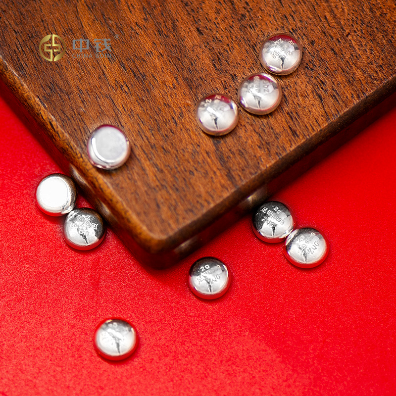 足银9999实心小银豆收藏投资银豆子