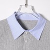SDSA男装2026新款高贵轻奢学院风条纹拼接针织翻领假两件T恤百搭 商品缩略图1