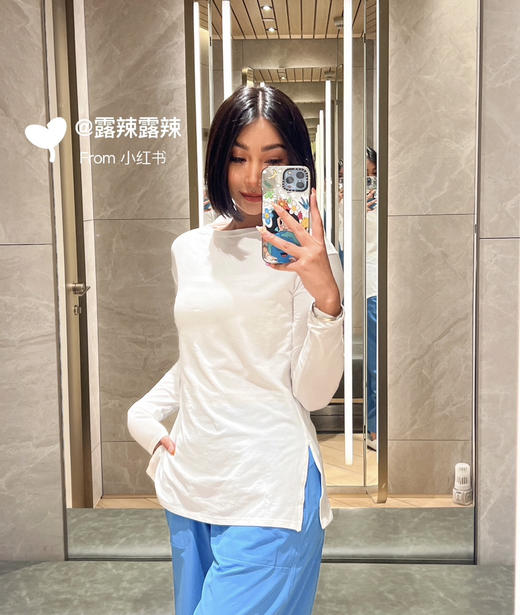 越南产Lu家Relaxed-Fit 女士船领长袖T恤040703 商品图5