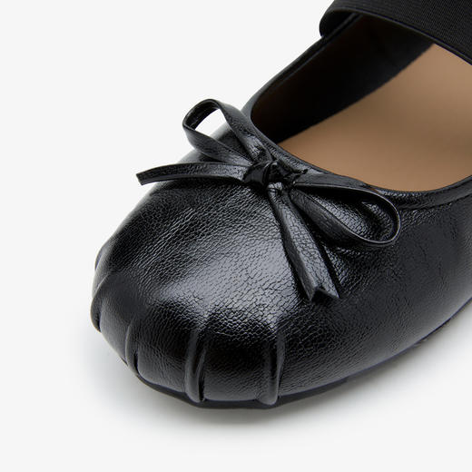 西遇芭蕾风玛丽珍鞋女2026新款春季法式一字扣平底蝴蝶结百搭单鞋V0566358 商品图5