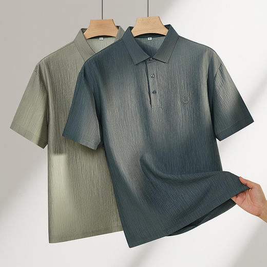 【DPF】大依优型大码男装夏季莱赛尔短袖POLO衫商务休闲百搭上衣透气T恤 商品图1