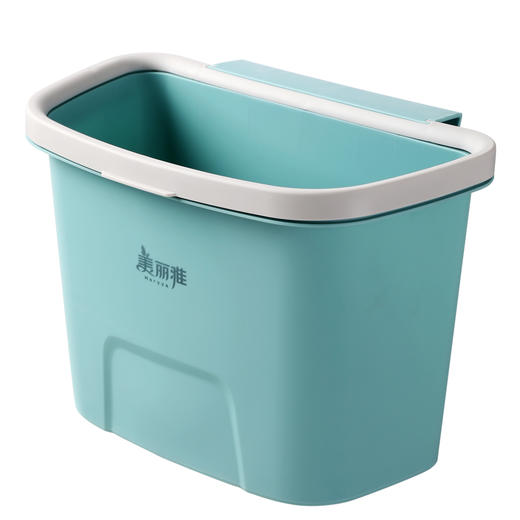 美丽雅厨房壁挂垃圾桶6L无盖压圈悬挂式 商品图3