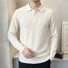 通勤好搭子~6A级白厂丝羊毛POLO翻领羊毛衫男套头上衣SYM260585 商品缩略图1