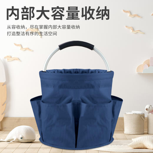 【可折叠大容量收纳！】户外沙滩篮轻巧便携野餐篮手提收纳洗漱包洗澡篮家用工具篮可折叠。xb 商品图1