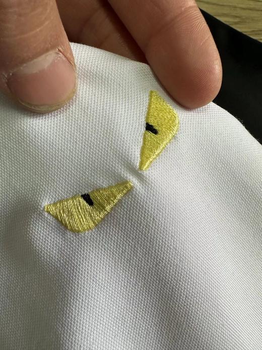 F040719夏季新款小怪兽三粒扣胸前刺绣双重水洗珠地棉网眼翻领POLO衫短袖 商品图6