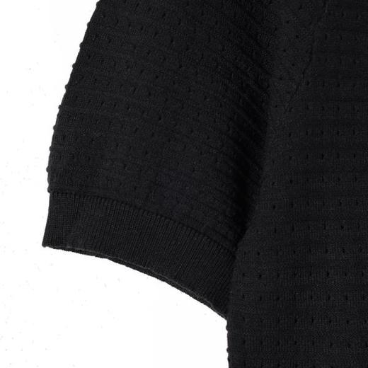 SDSA男装2026新款高贵轻奢简约透气横纹针织圆领毛衣百搭时尚上衣 商品图2