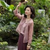 西子/胭脂雪桑蚕丝新中式水墨晕染提花百搭吊带外套/WTYH0116 商品缩略图3